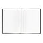 Business Notebook With Self-adhesive Labels, 1 Subject, Medium/college Rule, Black Cover, 9.25 X 7.25, 192 Sheets