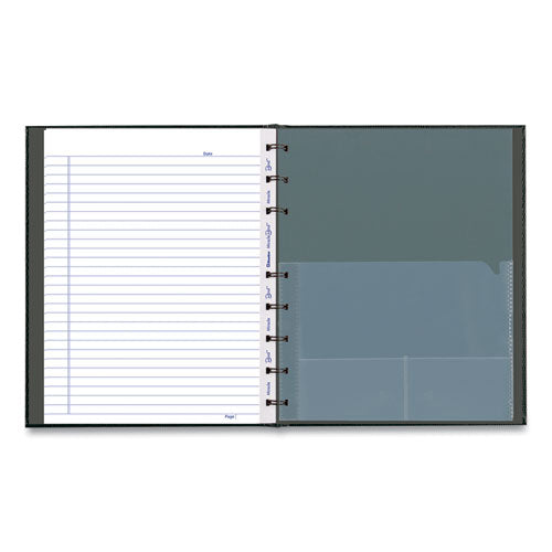 Miraclebind Notebook, 1 Subject, Medium/college Rule, Black Cover, 9.25 X 7.25, 75 Sheets