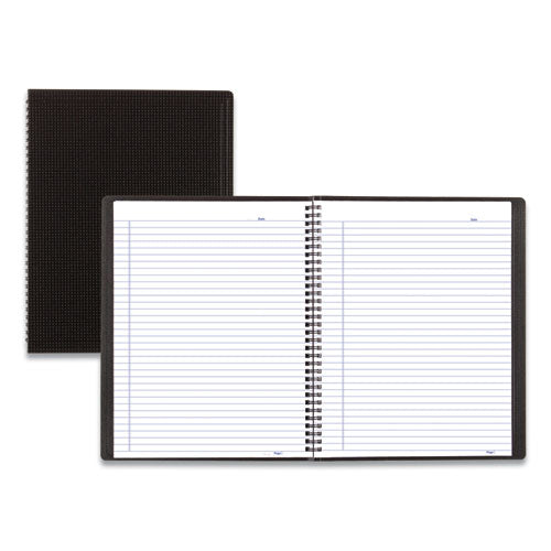 Duraflex Poly Notebook, 1 Subject, Medium/college Rule, Black Cover, 11 X 8.5, 80 Sheets