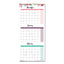 3-month Wall Calendar, Colorful Leaves Artwork, 12.25 X 27, White/multicolor Sheets, 12-month (jan To Dec): 2023