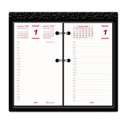 Daily Calendar Pad Refill, 6 X 3.5, White/burgundy/gray Sheets, 2023