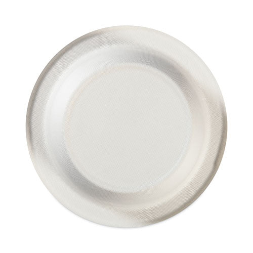 Ecosave Tableware, Plate, Bagasse,  6.75" Dia, White, 30/pack