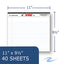 Wide Landscape Format Writing Pad, Unpunched With Standard Back, Medium/college Rule, 40 White 11 X 9.5 Sheets