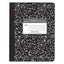 Marble Cover Composition Book, Wide/legal Rule, Black Marble Cover, 9.75 X 7.5, 100 Sheets