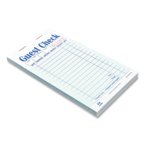 Guest Check Pad, 17 Lines, Two-part Carbonless, 3.6 X 6.7, 50 Forms/pad, 50 Pads/carton