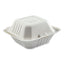 Bagasse Pfas-free Food Containers. 1-compartment, 6 X 6 X 3.19, White, Bamboo/sugarcane, 500/carton
