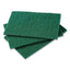 Medium-duty Scouring Pad, 6 X 9, Green, 10 Pads/pack, 6 Packs/carton