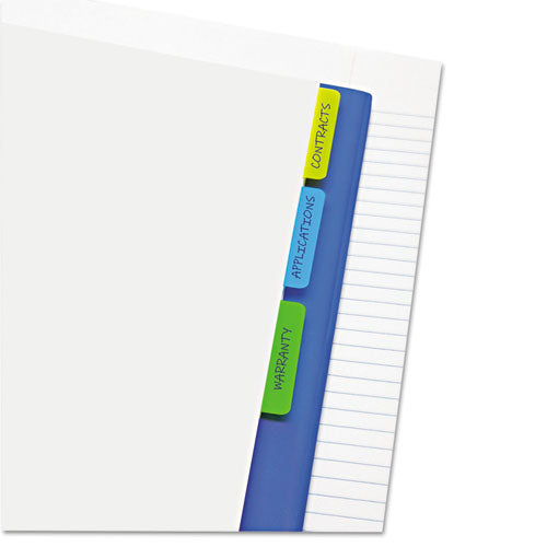 Write-on Index Tabs, 1/5-cut, Assorted Colors, 2" Wide, 30/pack