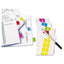 Removable Page Flags, Red/blue/green/yellow/purple, 10/color, 50/pack