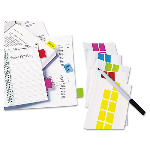 Removable Page Flags, Red/blue/green/yellow/purple, 10/color, 50/pack