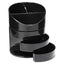 Small Storage Divided Pencil Cup, Plastic, 4.5" Diameter X 5.69"h, Black