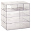 Optimizers Four-way Organizer With Drawers, 6 Compartments, 2 Drawers, Plastic, 10 X 13.25 X 13.25, Clear