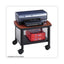 Impromptu Under-desk Machine Stand, Metal, 2 Shelves, 100 Lb Capacity, 20.5" X 16.5" X 14.5", Cherry/white/black