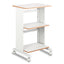 Muv Three Level Machine Cart/printer Stand, Engineered Wood, 3 Shelves, 29.5" X 20" X 35", Cherry/black