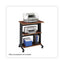 Muv Three Level Machine Cart/printer Stand, Engineered Wood, 3 Shelves, 29.5" X 20" X 35", Cherry/black