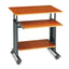 Muv 28" Adjustable-height Desk, 29.5" X 22" X 29" To 34", Cherry/black