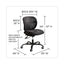 Vue Intensive-use Mesh Task Chair, Supports Up To 500 Lb, 18.5" To 21" Seat Height, Black Vinyl Seat/back, Black Base