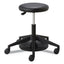 Lab Stool, Backless, Supports Up To 250 Lb, 19.25" To 24.25" Seat Height, Black