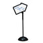 Writeway Double-sided Magnetic Dry Erase Standing Message Sign, Rectangle, 65" Tall Black Stand, 14.25 X 22.25 White Face