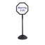 Writeway Double-sided Magnetic Dry Erase Standing Message Sign, Rectangle, 65" Tall Black Stand, 14.25 X 22.25 White Face