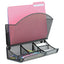 Onyx Magnetic Mesh Panel Accessories, 3 File Pocket, 13 X 4.25 X 13.5. Black