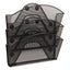 Onyx Magnetic Mesh Panel Accessories, 3 File Pocket, 13 X 4.25 X 13.5. Black