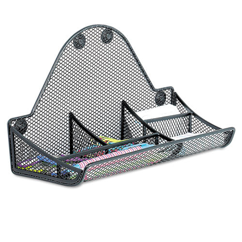 Onyx Magnetic Mesh Panel Accessories, 3 File Pocket, 13 X 4.25 X 13.5. Black