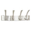 Metal Coat Rack, Wall Rack, Two Hooks, Steel, 7w X 4.5d X 5.25h, Brushed Nickel