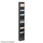 Steel Magazine Rack, 11 Compartments, 10w X 4d X 36.25h, Black