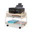 Onyx Under Desk Machine Stand, Metal, 1 Shelf, 1 Drawer, 1 Bin, 100 Lb Capacity, 21" X 16" X 17.5", White