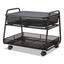 Onyx Under Desk Machine Stand, Metal, 1 Shelf, 1 Drawer, 1 Bin, 100 Lb Capacity, 21" X 16" X 17.5", White
