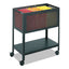 Open Top Mesh Tub, Metal, 1 Shelf, 1 Bin, 13.5" X 24.25" X 27.5", Black