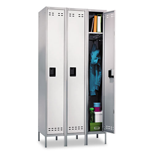 Single-tier Locker, 12w X 18d X 78h, Two-tone Gray