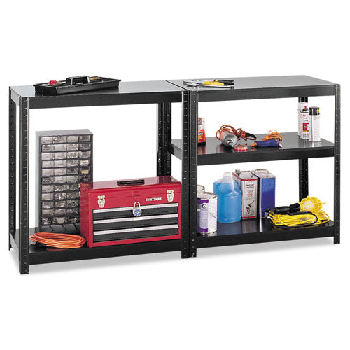 Boltless Steel/particleboard Shelving, Five-shelf, 48w X 18d X 72h, Black