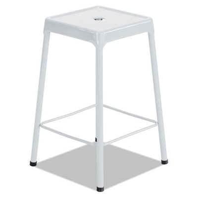 Bar-height Steel Stool, Backless, Supports Up To 250 Lb, 29" Seat Height, Black