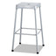 Bar-height Steel Stool, Backless, Supports Up To 250 Lb, 29" Seat Height, Silver