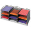 Onyx Mesh Literature Sorter, 20 Compartments, 19 X 15.25 X 59, Black