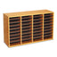 Wood/laminate Sorter, 24 Compartments, 39.25 X 11.75 X 16.25, Medium Oak