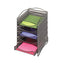 Onyx Stackable Literature Organizer, Five-drawer, 10.25 X 12.75 X 15.25, Black