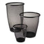 Onyx Round Mesh Wastebaskets, 5 Gal, Steel Mesh, Black