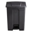 Large Capacity Plastic Step-on Receptacle, 17 Gal, Plastic, Black