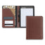 Contrast Stitch Leather Padfolio, 6.25w X 8.75h, Open Style, Brown