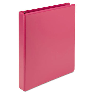 Earth’s Choice Plant-based Durable Fashion View Binder, 3 Rings, 1" Capacity, 11 X 8.5, Berry, 2/pack