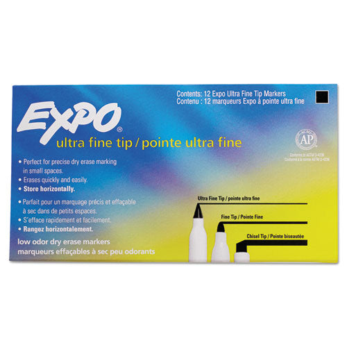 Low-odor Dry-erase Marker, Extra-fine Needle Tip, Black