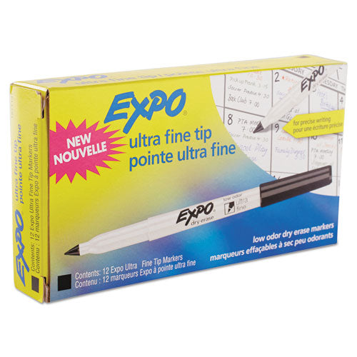 Low-odor Dry-erase Marker, Extra-fine Needle Tip, Black