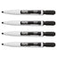 Magnetic Dry Erase Marker, Fine Bullet Tip, Black, 4/pack