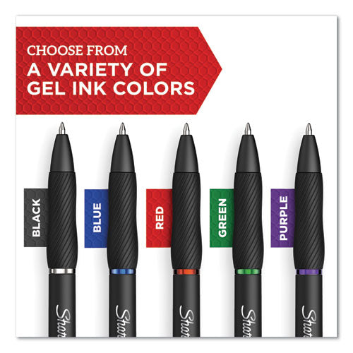 S-gel High-performance Gel Pen, Retractable, Bold 1 Mm, Blue Ink, Black Barrel, 36/pack