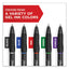 S-gel High-performance Gel Pen, Retractable, Medium 0.7 Mm, Purple Ink, Black Barrel, Dozen