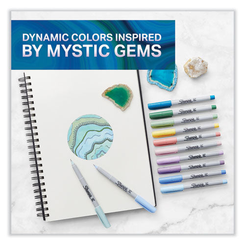 Mystic Gems Markers, Ultra-fine Needle Tip, Assorted, 24/pack
