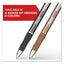 S-gel Premium Metal Barrel Gel Pen, Retractable, Medium 0.7 Mm, Black Ink, Gun Metal Gray Barrel, Dozen